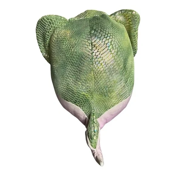 Squishmallows Green purple cobra snake 16” Khaled iridescent scales back/tail